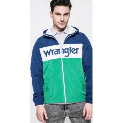 Wrangler - Kurtka. Niebieskie kurtki męskie Wrangler, m, bez wzorów, z materiału, z kapturem. W wyprzedaży za 179.90 zł.