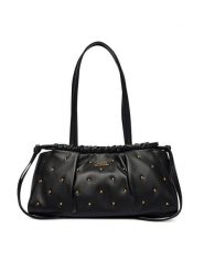 Tommy Hilfiger Torebka Soft Leather Shoulder Bag Studs AW0AW19338 Czarny. Czarne torebki klasyczne damskie Tommy Hilfiger, bez wzorów, ze skóry, bez dodatków. Za 849.99 zł.