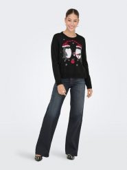 ONLY Sweter w kolorze czarnym rozmiar: XL. Czarne golfy damskie Only, xl, bez wzorów, ze splotem, bez ramiączek. Za 91.77 zł.