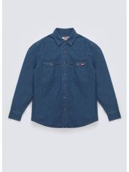 BIG STAR Koszula dżinsowa - Regular fit - w kolorze granatowym rozmiar: XXL. Niebieskie koszule męskie Big Star, xxl, bez wzorów, z bawełny, bez kołnierzyka, bez ramiączek. Za 199.99 zł.