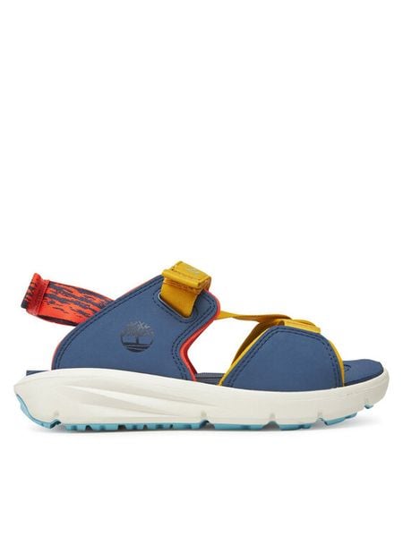 Timberland Sandały Motion Dune TB0A6C4PETU1 Niebieski. Niebieskie sandały chłopięce Timberland, ze skóry, bez zapięcia. Za 269.99 zł.