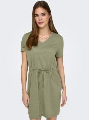 JDY Sukienka w kolorze khaki rozmiar: XL. Brązowe sukienki damskie JDY, na imprezę, s, bez wzorów, z wiskozy, klasyczne, bez kołnierzyka, bez ramiączek, mini. Za 52.67 zł.