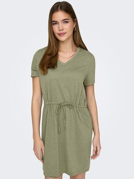 JDY Sukienka w kolorze khaki rozmiar: XL. Brązowe sukienki damskie JDY, na imprezę, s, bez wzorów, z wiskozy, klasyczne, bez kołnierzyka, bez ramiączek, mini. Za 48.05 zł.