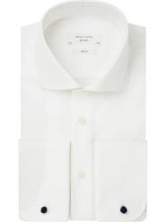 PROFUOMO Koszula - Slim fit - w kolorze białym rozmiar: 43. Białe koszule męskie PROFUOMO, bez wzorów, z bawełny, bez kołnierzyka, bez ramiączek. Za 243.64 zł.