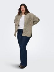 ONLY Carmakoma Koszula sztruksowa w kolorze beżowym rozmiar: 46/48. Brązowe koszule damskie Only Carmakoma, bez wzorów, ze sztruksu, bez kołnierzyka, bez ramiączek. Za 117.73 zł.