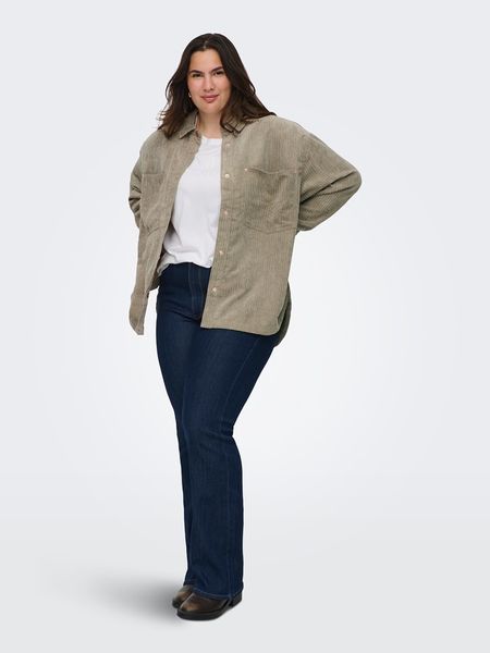 ONLY Carmakoma Koszula sztruksowa w kolorze beżowym rozmiar: 46/48. Brązowe koszule damskie Only Carmakoma, bez wzorów, ze sztruksu, bez kołnierzyka, bez ramiączek. Za 113.10 zł.