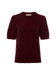 MOS MOSH Sweter z krótkim rękawem z wełny, moheru i alpaki - MMMape Kobiety czerwony, XS. Czerwone swetry klasyczne damskie Mos Mosh, xs, z dzianiny, bez kołnierzyka. Za 399.95 zł.