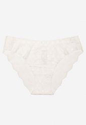 Białe Bezszwowe Majtki Figi w Geometryczny Wzór Vivalisa. Białe figi damskie Born2be, l, bez wzorów. Za 4.99 zł.