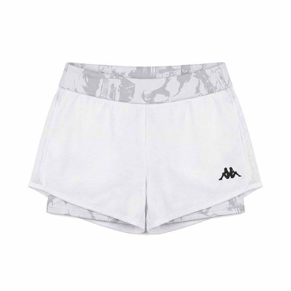 Szorty damskie Kappa Igbax Pro. Białe spodenki sportowe damskie Kappa, s, z materiału, do biegania. Za 224.50 zł.