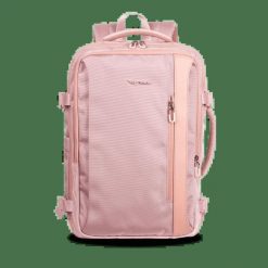 WINGS Plecak wielofunkcyjny SKYLARK poszerzany PINK. Czerwone plecaki damskie Wings, bez wzorów, z materiału. Za 199.90 zł.