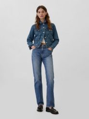 GAP Dżinsy - Straight fit - w kolorze niebieskim rozmiar: W30. Niebieskie jeansy damskie GAP, z podwyższonym stanem. Za 159.95 zł.