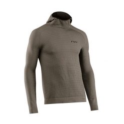Bluza rowerowa męska Northwave Route Knit Hoodie. Czarne bluzy bez kaptura męskie Northwave, bez wzorów, bez kołnierzyka, bez ramiączek. Za 339.99 zł.