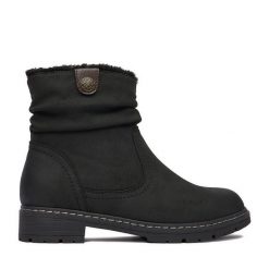 Botki Clara Barson. Czarne botki damskie Clara Barson, bez obcasa, na płaskiej podeszwie, bez zapięcia. Za 159.99 zł.