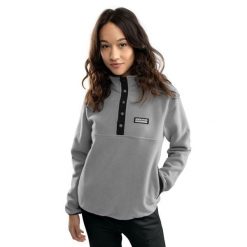 Bluza zimowa z grubego polaru damska Koli-W. Szare bluzy bez kaptura damskie SIROKO, m, z polaru. W wyprzedaży za 191.00 zł.