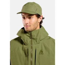 Czapka UNI ODLO Cap PERFORMANCE WATERPROOF GRAPHIC. Zielone czapki męskie Odlo, bez wzorów, sportowe. Za 199.99 zł.