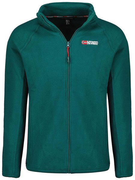 Geographical Norway Kurtka polarowa "Tug" w kolorze ciemnozielonym rozmiar: XXL. Zielone kurtki męskie Geographical Norway, xxl, bez wzorów, z materiału, bez kaptura. Za 52.79 zł.