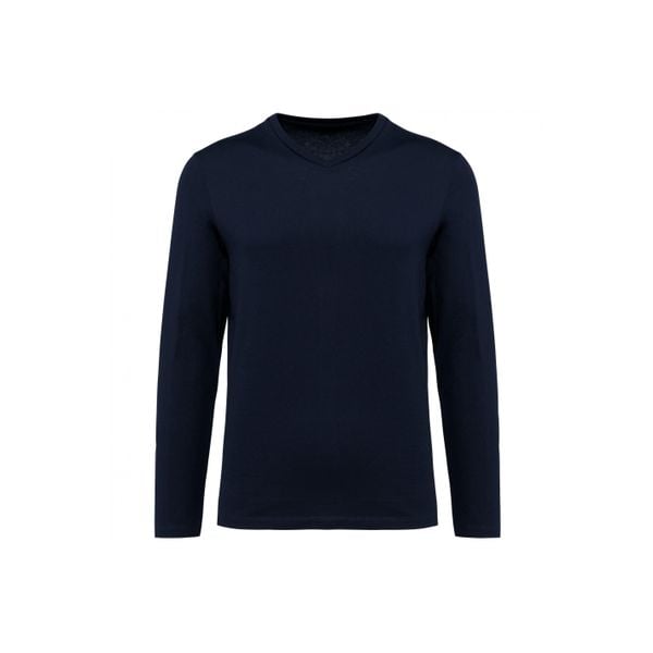 Koszulka z długim rękawem Suprima v-neck Kariban Premium. Niebieskie koszulki męskie z długim rękawem KARIBAN, m, z bawełny. Za 139.00 zł.