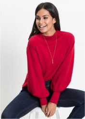 Sweter oversize. Czarne golfy damskie bonprix, bez wzorów, z dzianiny, bez ramiączek. Za 99.99 zł.
