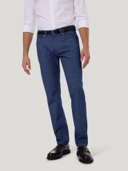 Pierre Cardin Spodnie w kolorze granatowym rozmiar: W36/L30. Niebieskie spodnie materiałowe męskie Pierre Cardin, z aplikacjami, z materiału, klasyczne. Za 165.99 zł.