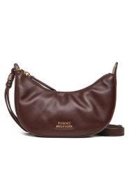 Tommy Hilfiger Torebka Moon Leather Mini Crossover AW0AW17466 Brązowy. Brązowe torebki klasyczne damskie Tommy Hilfiger, bez wzorów, ze skóry, bez dodatków. Za 659.99 zł.