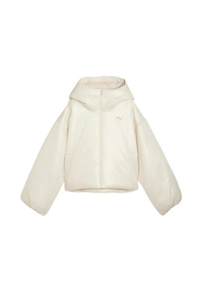 Kurtka puchowa Puma 685237 87 ivory. Białe kurtki damskie Puma, l, bez wzorów, z materiału, bez kaptura. Za 475.70 zł.