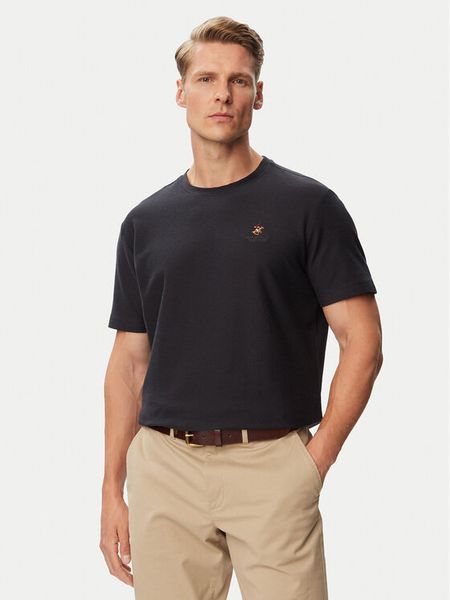 Beverly Hills Polo Club T-Shirt P-SS26M-TS0002 Granatowy Regular Fit. Niebieskie koszulki polo męskie Beverly Hills Polo Club, m, bez wzorów, z bawełny, bez ramiączek. Za 149.99 zł.