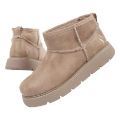 Buty śniegowce ocieplane damskie Skechers. Brązowe śniegowce damskie Skechers, z materiału, przed kolano. Za 200.32 zł.