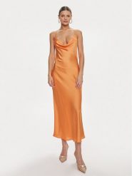 Guess Sukienka koktajlowa W3GK85 WD8G2 Pomarańczowy Slim Fit. Brązowe sukienki damskie Guess, xl, z aplikacjami, z syntetyku, wizytowe, bez kołnierzyka, bez ramiączek. Za 359.99 zł.