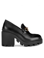Badura Mokasyny MOANA-01W1-001 Czarny. Czarne mokasyny damskie Badura, ze skóry. Za 265.99 zł.