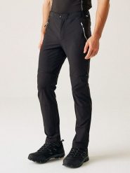 Regatta Spodnie funkcyjne Zipp-Off "Mountain ZOT" w kolorze czarnym rozmiar: 52. Czarne spodnie materiałowe męskie Regatta, z materiału. Za 180.49 zł.