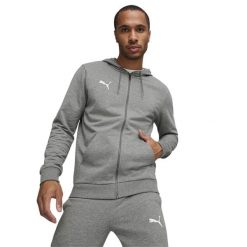 Męska Bluza Z Kapturem Team Goal Casual Full Zip. Zielone bluzy z kapturem męskie Puma, l, z bawełny. Za 287.99 zł.
