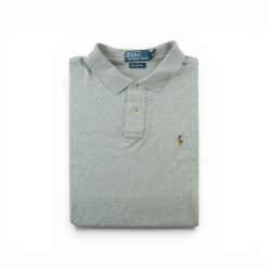 Second life - Polo Ralph Lauren koszulka polo męska z krótkim rękawem - Jak nowy. Szare koszulki polo męskie Ralph Lauren, l, bez wzorów, z materiału, bez ramiączek. Za 127.76 zł.