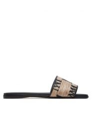 Max Mara Klapki Logoslide 2414521332600 Beżowy. Brązowe klapki damskie Max Mara, bez wzorów, z materiału, bez obcasa. Za 1,979.00 zł.