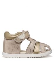 Geox Sandały B Sandal Macchia Gir B254WB 007NF C8560 Beżowy. Brązowe sandały dziewczęce Geox, ze skóry, bez zapięcia. Za 249.99 zł.