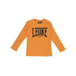 Koszulka z bawełna na co dzień na siłownię. Brązowe bluzki damskie LEONE 1947 APPAREL, bez wzorów, z bawełny, sportowe, bez kołnierzyka, bez ramiączek. W wyprzedaży za 51.76 zł.