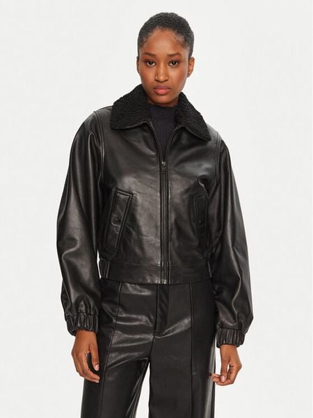 Serge Pariente Kurtka skórzana Audrey Czarny Relaxed Fit. Czarne kurtki damskie Serge Pariente, l, bez wzorów, ze skóry, bez kaptura. Za 1,049.00 zł.