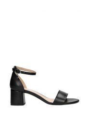 Wojas Sandały w kolorze czarnym na obcasie rozmiar: 39. Czarne sandały damskie Wojas, bez wzorów, bez obcasa, na koturnie. Za 222.41 zł.