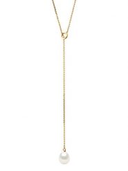 Pearl Addict Złoty naszyjnik z perłą - dł. 42 cm rozmiar: onesize. Żółte naszyjniki damskie Pearl Addict, złote. Za 1,565.99 zł.