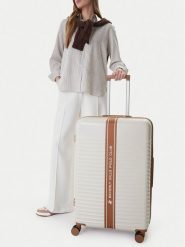 Beverly Hills Polo Club Walizka duża CEO-BHPC-WAL-008-L Beżowy. Brązowe walizki męskie Beverly Hills Polo Club, bez wzorów, z tworzywa sztucznego, duże. Za 399.99 zł.