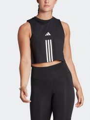 Adidas Top sportowy w kolorze czarnym rozmiar: L. Czarne topy damskie Adidas, l, bez wzorów, z materiału, bez ramiączek. Za 70.24 zł.