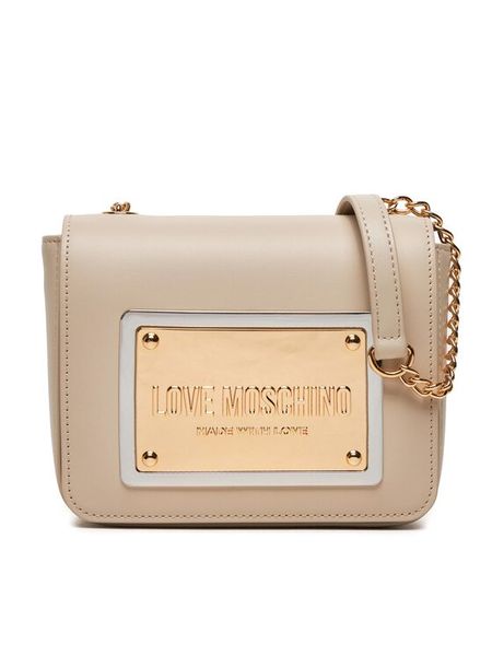 LOVE MOSCHINO Torebka JC4357PP0IK1211A Beżowy. Brązowe listonoszki damskie Love Moschino, bez wzorów, ze skóry, bez dodatków. Za 849.99 zł.