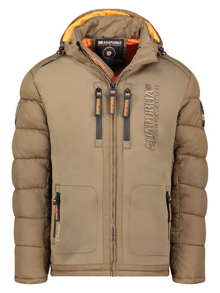 ANAPURNA Kurtka zimowa "Beachana" w kolorze jasnobrązowym rozmiar: M. Brązowe kurtki męskie ANAPURNA, na zimę, m, z aplikacjami, bez kaptura. Za 288.52 zł.