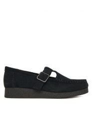Clarks Półbuty WallabeeEVOBar 26183153 Czarny. Czarne półbuty damskie Clarks, bez wzorów, ze skóry, bez obcasa, na płaskiej podeszwie. Za 479.99 zł.