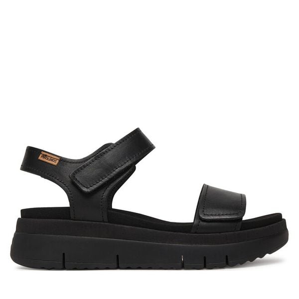 Sandały Pikolinos. Czarne sandały damskie Pikolinos, bez wzorów, bez obcasa, na płaskiej podeszwie. Za 559.99 zł.