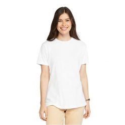 Koszulka Damska Softstyle CVC. Czarne bluzki damskie Gildan, l, bez wzorów, sportowe, bez kołnierzyka, bez ramiączek. Za 38.99 zł.