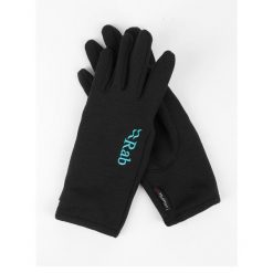Rękawiczki damskie Rab Power Stretch Pro Glove. Czarne rękawiczki damskie RAB, bez wzorów. Za 114.99 zł.