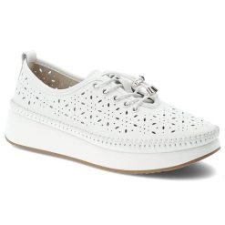 Półbuty damskie Filippo, cholewka ze skóry naturalnej licowej wiązany fason z zabudowanym przodem, białe, DP7535/26. Białe półbuty damskie Filippo, bez wzorów, ze skóry, eleganckie, bez obcasa, na płaskiej podeszwie. Za 179.00 zł.