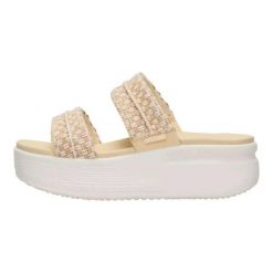 HeyDude Damskie Klapki Austin Slide Woven. Białe klapki damskie Hey dude, bez wzorów, z materiału, bez obcasa. Za 199.00 zł.