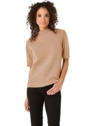WITT WEIDEN Wełniana bluzka w kolorze beżowym rozmiar: 48. Brązowe bluzki damskie WITT WEIDEN, bez wzorów, z kaszmiru, bez kołnierzyka, bez ramiączek. Za 78.99 zł.