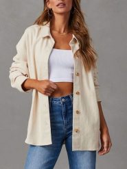 Milan Kiss Koszula w kolorze kremowym rozmiar: XL. Brązowe koszule damskie Milan Kiss, xl, bez wzorów, z bawełny, bez kołnierzyka, bez ramiączek. Za 152.99 zł.